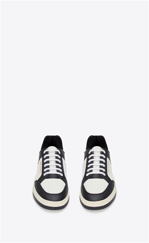 ysl white tracktop|SL/61 sneakers in perforated leather .